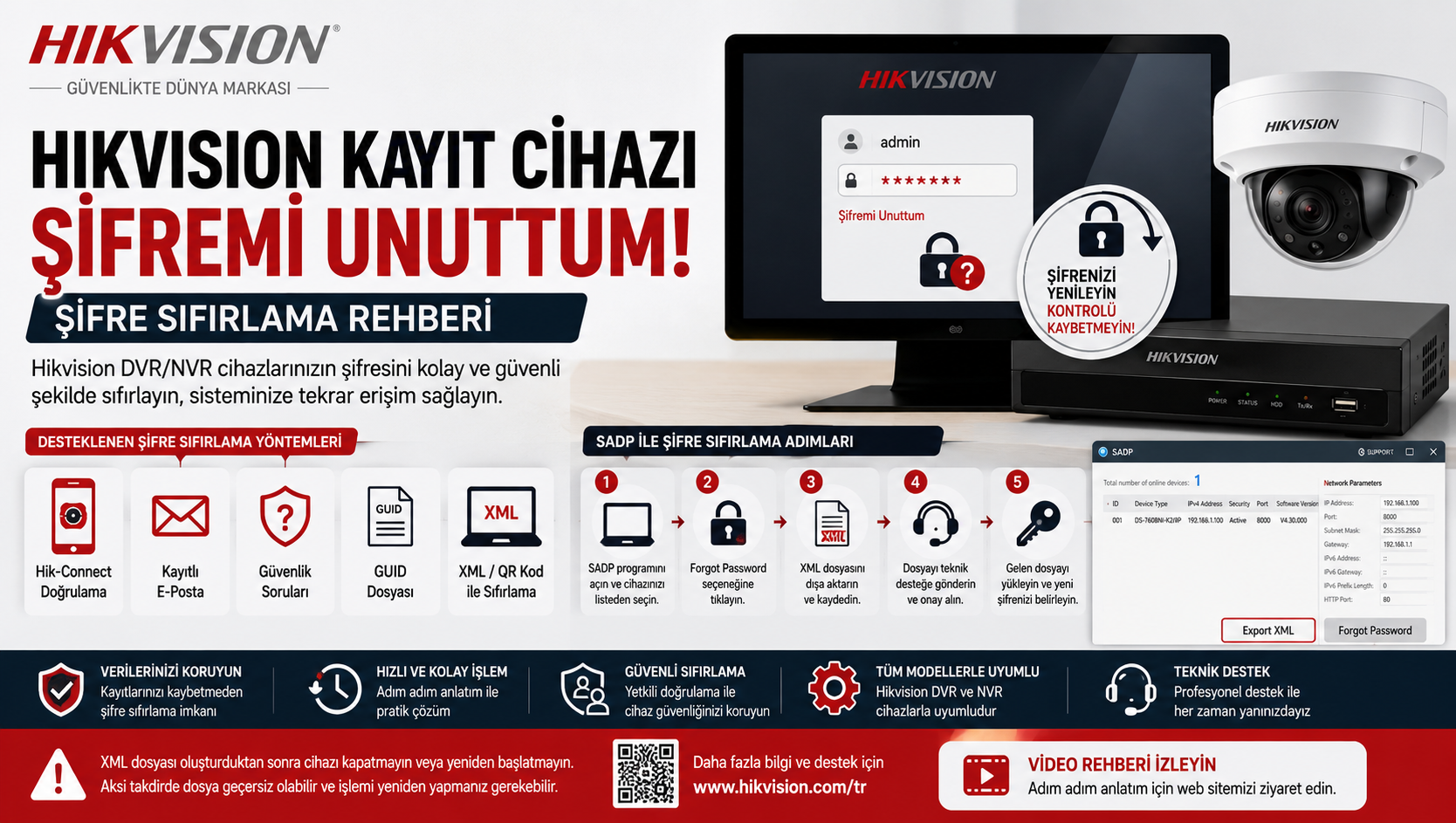 Hikvision Kayıt Cihazı Şifremi Unuttum! DVR/NVR Şifre Sıfırlama Rehberi